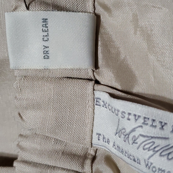 Lord & Taylor Silk Linen Blend Khaki Size 16W - Picture 14 of 16